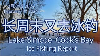 长周末又去冰钓Lake SimcoeCooks Bay Ice Fishing Report [upl. by Nolram]