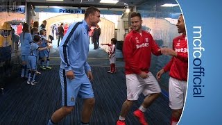 City 01 Stoke  TUNNEL CAM  Barclays Premier League 1415 [upl. by Annod]