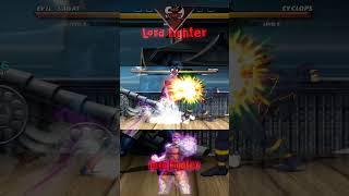 EVIL SAGAT vs CYCLOPS  The most epic fight ever made  mugen shortsvideo dc [upl. by Godiva]