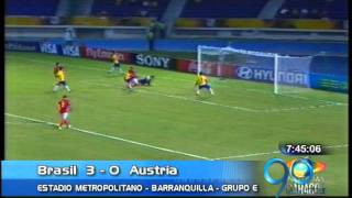 Agosto 2 de 2011 Mundial Sub20 Goles Brasil vs Austria [upl. by Joappa436]