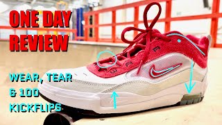 Ishod Wair 2 Skate Wear amp Tear Review after 100 Kickflips [upl. by Llenehs]