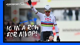 SIMPLY UNSTOPPABLE 😎  Zonhoven World Cup Mens CycloCross Highlights  Eurosport [upl. by Paterson703]