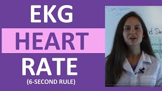 EKG Rhythm  How to Count the Heart Rate on EKG strip 6 six Second Rule [upl. by Sholeen222]