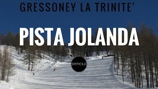 Gressoney la Trinitè Monterosa ski pista Jolanda nera [upl. by Mendoza]