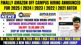 Finally Amazon SDE OFF Campus Hiring Announced  Amazon Biggest Hiring  Test Mail  20262021 Batch [upl. by Demetri]