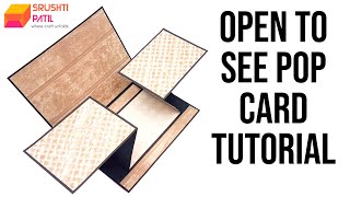 Open To See Pop Card Tutorial by Srushti Patil [upl. by Renato503]