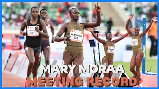 KENYAS MARY MORAA SMASHES 800M GOLD Dances And Hypes Crowd After Race [upl. by Arretak768]