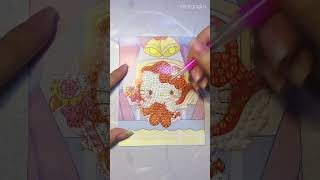 Dinamond painting 🔴 Hello kitty cute dinamondpainting art dinamondart satisfying [upl. by Esirec]