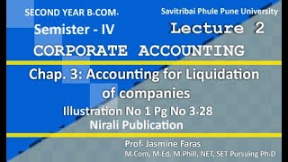 Corporate Accounting Sem 4 Chap 3 Liquidation of Companies Nirali IIillustration No 1 Pg No328 [upl. by Borroff]