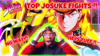 Non Jojo Fan Reacts  Josuke Badass Moments Reaction Josuke Dorarara [upl. by Tennes]