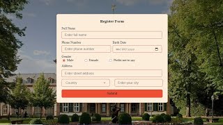 Create Registration Form using HTML amp CSS  How To Create Sign Up Form Design  CSS Animation [upl. by Hoisch]