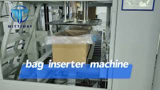 Bag inserter machine Poly bag inserting machine High speed bag insertermachine [upl. by Zulaledairam]