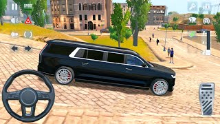 Black Cadillac Limousine DriveIn Taxi 12  EU and NY Taxi Simulation  Android Gameplay [upl. by Anirtac]