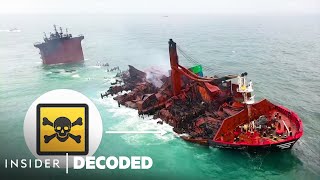 Ship Fire Turns Into Environmental Disaster In Sri Lanka  Decoded [upl. by Neda]