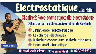 Définition de l’électrostatique et loi de Coulomb partie1 [upl. by Dov]