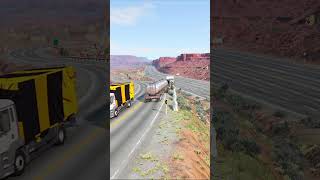 Unsuccessful overtaking Crazy car crash sim77shorts carcrash beamngcarcrash [upl. by Zeus57]