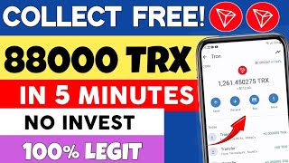 Claim Free Trx Every 1 Hour  TRX Mining Site Today  88000 TRX SignUp Bonus 💰  Tron Cloud Earning [upl. by Funk]