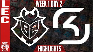 G2 vs SK Highlights  LEC Spring 2021 W1D2  G2 Esports vs SK Gaming [upl. by Tloh83]