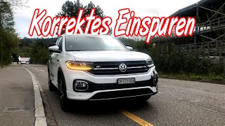 Korrektes Einspuren an der Autoprüfung [upl. by Vatsug812]