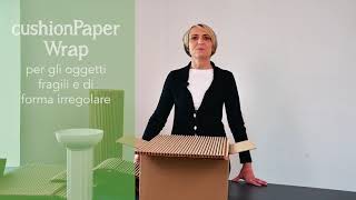 cushionPaper come imballare in modo pratico semplice e sicuro per custodire o spedire prodotti [upl. by Jung]