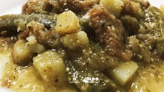 Chicharrón con Nopales y Papas en Salsa Verde [upl. by Elwin]