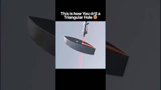 How to drill a Triangular hole 🤯 [upl. by Haelhsa]