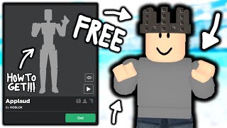 HOW TO GET FREE Applaud Emote ROBLOX [upl. by Sumetra448]