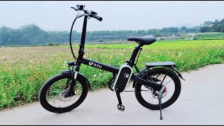 Unboxing and Test DYU R1 20 Folding City Bike [upl. by Suoivatra]