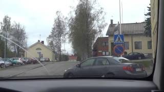 A cold weather early summer sightseeingdrive in the center of Outokumpu town Eastern Finland [upl. by Raval]