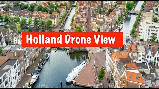 Drone view Netherlands Beverwijk Holland IJmuiden Heemskerk [upl. by Nirred287]