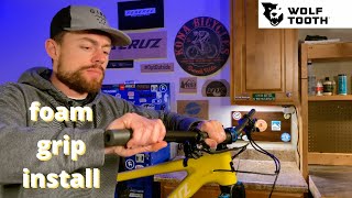 How to Install AND Uninstall ESI  Wolf Tooth Foam MTB Grips [upl. by Ettevi]