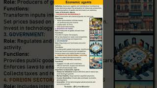 Economics agents Household Business or firms Governments and External Sector Economy Finance [upl. by Olleina]