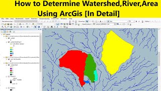 How to determine Watershed area river in arcgis [upl. by Ecienahs]