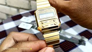 TUTORIAL amp FULL REVIEW JAM CASIO ORIGINAL MODEL RETRO 2021  A100WE1A A100WEGG1A A100WEG9A [upl. by Arick]