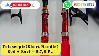 Telescopic Fishing Rod  For Beginners  Fishing Reel  Fishing Rod Market Mumbai [upl. by Lundin]