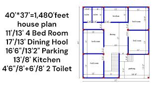 4 bed room house design plan [upl. by Gustave]