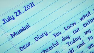 Diary entry in English  Diary writing  how to write diary  how to keep diary [upl. by Undry]