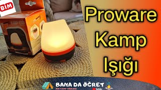 BİM de satılan kamp lambası  Proware Kamp Lambası Tanıtım ve inceleme [upl. by Riancho483]