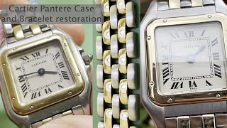 Cartier Panthere Case and Bracelet Restoration plus Movement Service [upl. by Studdard]