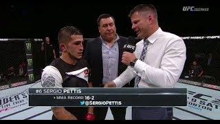 Fight Night Mexico City Sergio Pettis and Brandon Moreno Octagon Interviews [upl. by Gwyneth254]