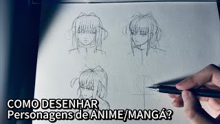 COMO DESENHAR PERSONAGENS DE ANIME  Desenhando a minha personagem Alice  Drawing Manga [upl. by Eelirem]