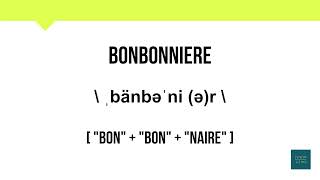 How To Pronounce Bonbonniere  Meaning  Pronunciation [upl. by Atiuqer797]