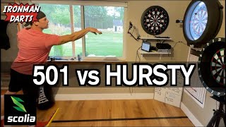 501 vs Hursty on Ironman Darts on Scolia Home System [upl. by Anilram]