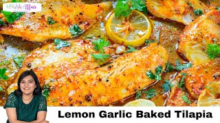 Spicy Lemon Garlic Baked Tilapia Recipe [upl. by Adnaram100]