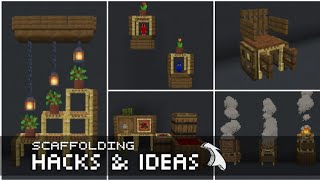 Minecraft 10 Scaffolding Build Hacks and Ideas [upl. by Tu]