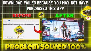 Download failed because you may not have purchased this app free fire  OBB File Problem Solved 2024 [upl. by Gisele746]