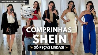 COMPRINHAS SHEIN  PEÇAS LINDAS ✨VESTIDOS CALÇAS BLAZER BLUSAS amp DECORAÇÃO 🤍 [upl. by Enelaj]