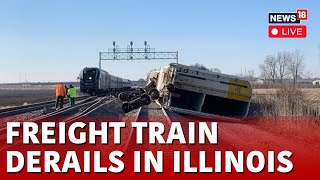 Freight Train Derails In Matteson Evacuation Of Residents Ordered  US News Live  N18G [upl. by Roda509]