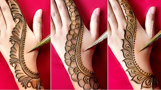 Top 3 stylish back hand mehndi design  easy amp simple mehandi design  mehndi design  Mehndi [upl. by Gannes433]