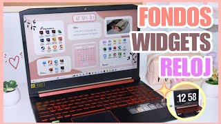 ✨ Cómo PERSONALIZAR TU PC AESTHETIC 2024 💻 Organiza tu laptop con widgets 💕 [upl. by Eislel]